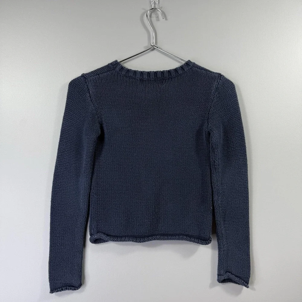 Ralph Lauren Sweater Kids Small Blue American Flag Cotton Knit Crewneck Japan